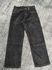 Men's Clothing Black Narrow Straight Leg Loose A-Line Denim Pants For Men 14.5 Oz Red Rimmed_mkmklike.com