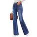 Women's High Waist Stretchy Flare Jeans – Slimming Retro Denim Pants With Comfort Fit_mkmklike.com