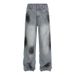 Men's Clothing Fashionable Brand, Stylish, Niche Design Pants, Hot Diamond Loose Straight Wide Leg Casual Jeans, Straight Pants For Men And Women_mkmklike.com
