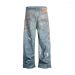 Men's Jeans 3D Printed Full Diamond For Men Straight Washed Distressed Shinning Diamon Denim Trousers Hip Hop Loose_mkmklike.com