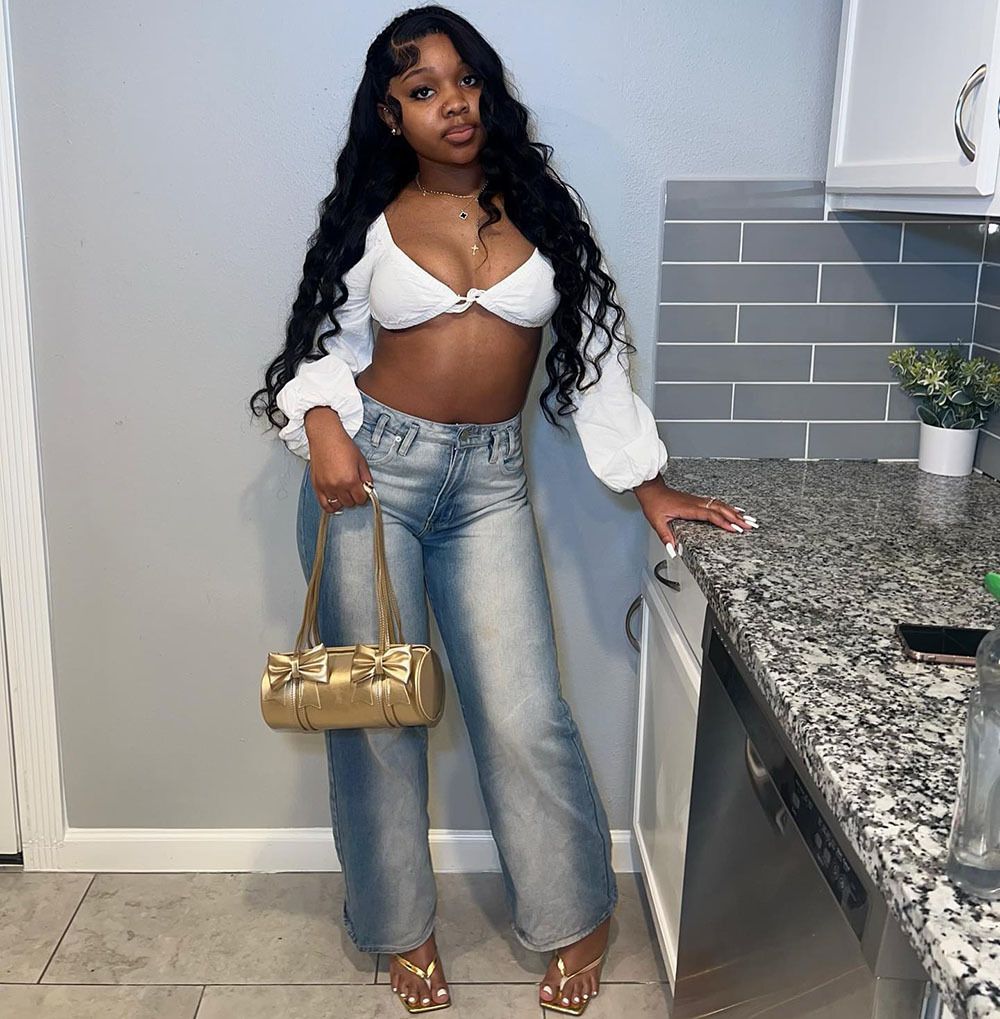 High-Waisted Women's Distressed Jeans | Washed Blue Straight-Leg Denim Pants – Urban Streetwear & Vintage-Inspired (S-2XL)_mkmklike.com