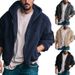 TEM Cross-Border Men's Autumn Winter Double-Sided Fleece Warm Loose Hooded Casual Jacket_mkmklike.com