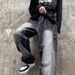 Nordmann Men's Ripped Jeans Loose Straight Black Long Autumn Winter High Trend Vintage Cool Street Style Casual Pants_mkmklike.com