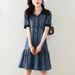 2025 Plus Size Women's Summer New Fashionable Loose Feeling, Age Reducing, Light Luxury Temperament Denim Dress_mkmklike.com