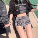 American Style Niche Girl Low Waist Denim Ultra Short For Women Summer New Design Sense Printed Slim Hot Pants_mkmklike.com