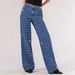"Women's Rhinestone Embellished High-Waisted Skinny Jeans - Stretch Denim Pants For Casual & Night Out"_mkmklike.com