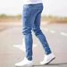 Pulse 2025 Cross-Border European And American Skinny Stretch Ripped Tight Men's Jeans Cotton_mkmklike.com