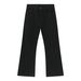 Men's Black Flared Jeans High Street Trendy Brand Patchwork Design Straight Leg Slim Fit_mkmklike.com