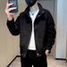 2025 Spring And Autumn New Men's Trendy Brand Workwear Jacket Hot-Selling Solid Color High-End Cool Stand Collar Coat_mkmklike.com