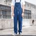 High-waisted Cropped Jeans For Women, Fashionable Buttoned Design, New Style, Harajuku Trendy Suspender Jeans, Wholesale_mkmklike.com