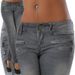 New European And American Fashion Mid-waist Slim-fit Skinny Jeans With Zipper For Women_mkmklike.com