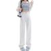 2025 Summer Trend: Light-Colored Straight-Leg Jeans Women, Loose Fit, Draped, Extra-Long Wide-Leg Floor-Length Pants For_mkmklike.com