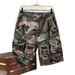 Men's Clothing Tactical Men's Camouflage Cargo Shorts Loose Fit Multi-Pocket Trendy Casual Five-Point Pants_mkmklike.com