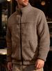 Cross-Border European And American Casual Sports Zipper Design Soft Couple Loose Arctic Velvet Stand Collar_mkmklike.com