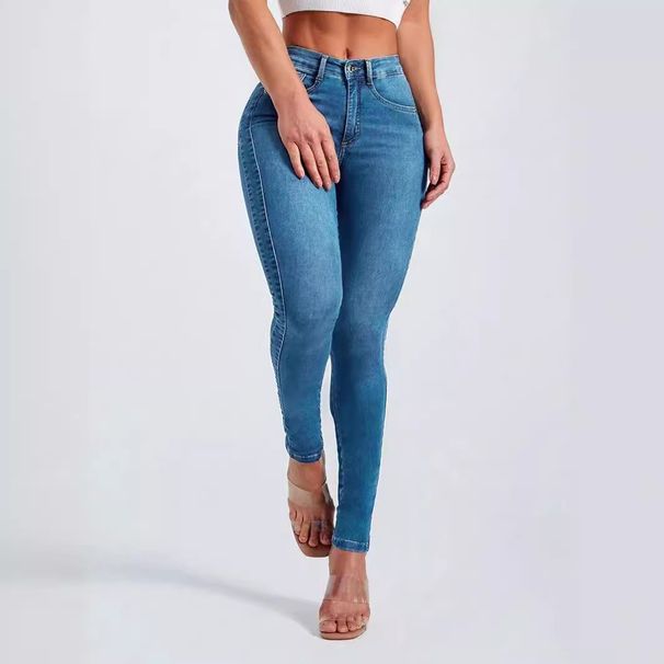 K New High-waisted, Stretchy, Slim-fit, Hip-hugging Ankle-length Jeans For Women_mkmklike.com