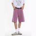Men's Clothing Men's Summer Denim Shorts Solid Color Style Loose Straight Leg Half Elastic Waist Five Point_mkmklike.com