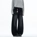 Unisex American Vintage Embroidered Flared Jeans - 70s Retro Wide Leg Bell Bottom Denim Pants With Crescent Embroidery_mkmklike.com