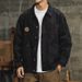Men's Clothing Workwear Jacket For Men Autumn Loose Casual Brown Vintage Unwaxed Hunting Jacket_mkmklike.com