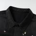 Eon Modish 25 Autumn New American Street Style Sticker Decoration Washed Black Denim Shirt Jacket_mkmklike.com