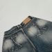 Men’s Clothing Men's Retro Sprayed Monkey Washed Denim Shorts Men's Straight Loose Flame Shorts_mkmklike.com