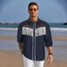 Loom 2025 Cross-Border Trade European And American Men's Western Cowboy Tassel Long Sleeve Embroidered Slim Fit Casual Shirt_mkmklike.com