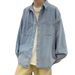 Autumn Fashion Retro Workwear Shirt Loose Denim Men's Jacket Shirt Casual Long Sleeved Jacket_mkmklike.com
