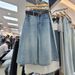 Women's High-Waisted Wide Leg Cropped Jeans Slimming Loose Fitting Mid-Length Straight Leg Retro Style Summer 2025 New_mkmklike.com