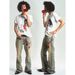 Vintage Distressed Denim Jeans With Meteor Hammer Chain Embroidery – Relaxed Fit Straight-Leg Pants For Men (Light Blue)_mkmklike.com