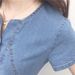 ELLE Spring Summer Plus Size Women's Clothing Fat Casual Slim Fit Vintage Washed Elegant Mid-Length Denim Dress For Women_mkmklike.com