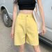 Fashionable Denim Shorts Women, Summer New Korean Style High-waisted Wide-leg Shorts, Slimming And Unique Straight-leg_mkmklike.com