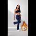 Women's Clothing Flared Stretch Jeans - Retro Blue Denim Pants With Fleece Lining (XS-2XL)_mkmklike.com