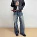 Men's Retro Washed Wide Leg Jeans High End Loose Straight Leg Slightly Flared Trousers_mkmklike.com