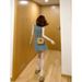 ELLE Summer Sleeveless Elegant New Slimming Retro Petite Denim Embroidered Dress Vest Waist-Cinching Short Skirt_mkmklike.com
