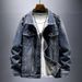 Men's 2025 New Trendy Loose Workwear European And American Street Retro Denim Jacket Spring Autumn_mkmklike.com