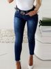 K Slim-fit Jeans For Women With A Flattering Floral Applique And Sequin Slit Hem Skinny Pencil Leg Pants_mkmklike.com
