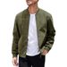 Cross-Border Autumn Suede Solid Color Men's Zipper Jacket Casual Retro Long Sleeve Cardigan Coat For Men_mkmklike.com