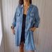 Chicco European And American Fashion New Women's Denim Dress Washed Craft Long Shirt Casual Jacket_mkmklike.com