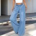 Women's Relaxed Fit Vintage Straight Leg Jeans – Stretchy Wide Leg Denim Pants With Casual Drape (Light Blue, S/M/L/Xl)_mkmklike.com