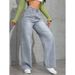 Women's Embroidered High-Waisted Jeans - Slimming Straight Leg Wide Trousers With Floor-Length Niche Design_mkmklike.com