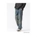 Men's Clothing Men's Street Style Washed Distressed Jeans Straight Leg Loose Fit Spring Autumn Trendy High Street Vibe Long Pants_mkmklike.com