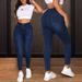 Women's High Waist Skinny Jeans – Vintage Blue Stretch Denim Pants (60% Cotton, Slim Fit, Tummy Control, Retro Wash)_mkmklike.com