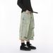 Men's Clothing | New High Street Trend Light Color Distressed Irregular Ripped Wide Leg Denim Cropped Trousers_mkmklike.com
