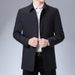 Lunar Apex Middle-aged Elderly Dad's Outfit Spring And Autumn Mid-length Turn-down Collar Single-breasted Loose Windbreaker Men's_mkmklike.com