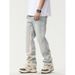 Nordmann Patchwork Vintage Jeans Men Autumn Winter Trendy Straight Loose Slimming Long European American Style High Street Casual_mkmklike.com