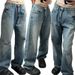 European And American Foreign Trade Cross-border Supply: Plus-size Low-waist Wide-leg Printed Vintage Loose-fit Women's_mkmklike.com