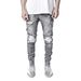 Men's Clothing Men's Jeans Ins Trendy Men's Stretch Slim-fit Pants Motorcycle Holes Black Jeans Men_mkmklike.com