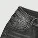 Women's Cross Wings Embroidery Denim Shorts with Rhinestones Black And Gray Washed Jeans Factory Direct Wholesale Bottoms_mkmklike.com