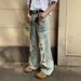 Distressed Washed High-Street Straight-Leg Jeans For Men & Women – Vintage-Inspired Ripped Denim With Relaxed Fit_mkmklike.com