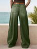 K New Loose Slimming Women's Wide Leg Straight Leg Pants Denim Cropped Pants. No Belt_mkmklike.com