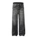 American Style Water Ripple Straight-Leg Jeans Men's High Street Trendy Vibe Washed Vintage Loose Wide-Leg Pants_mkmklike.com